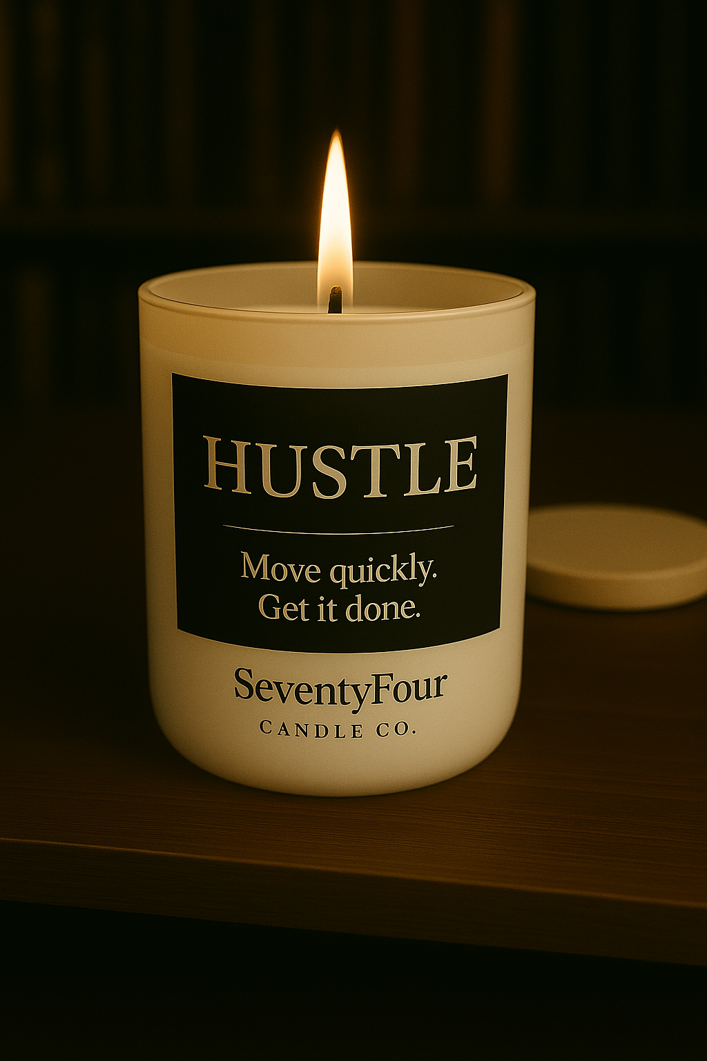 HUSTLE – Luxury Affirmation Candle | SeventyFour Candle Co.