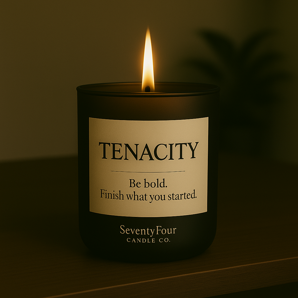 TENACITY – Luxury Affirmation Candle | SeventyFour Candle Co.