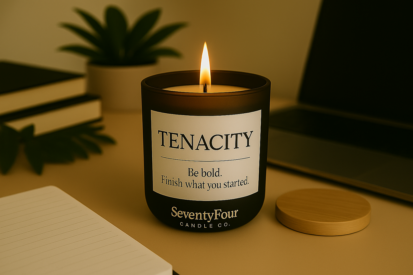 TENACITY – Luxury Affirmation Candle | SeventyFour Candle Co.