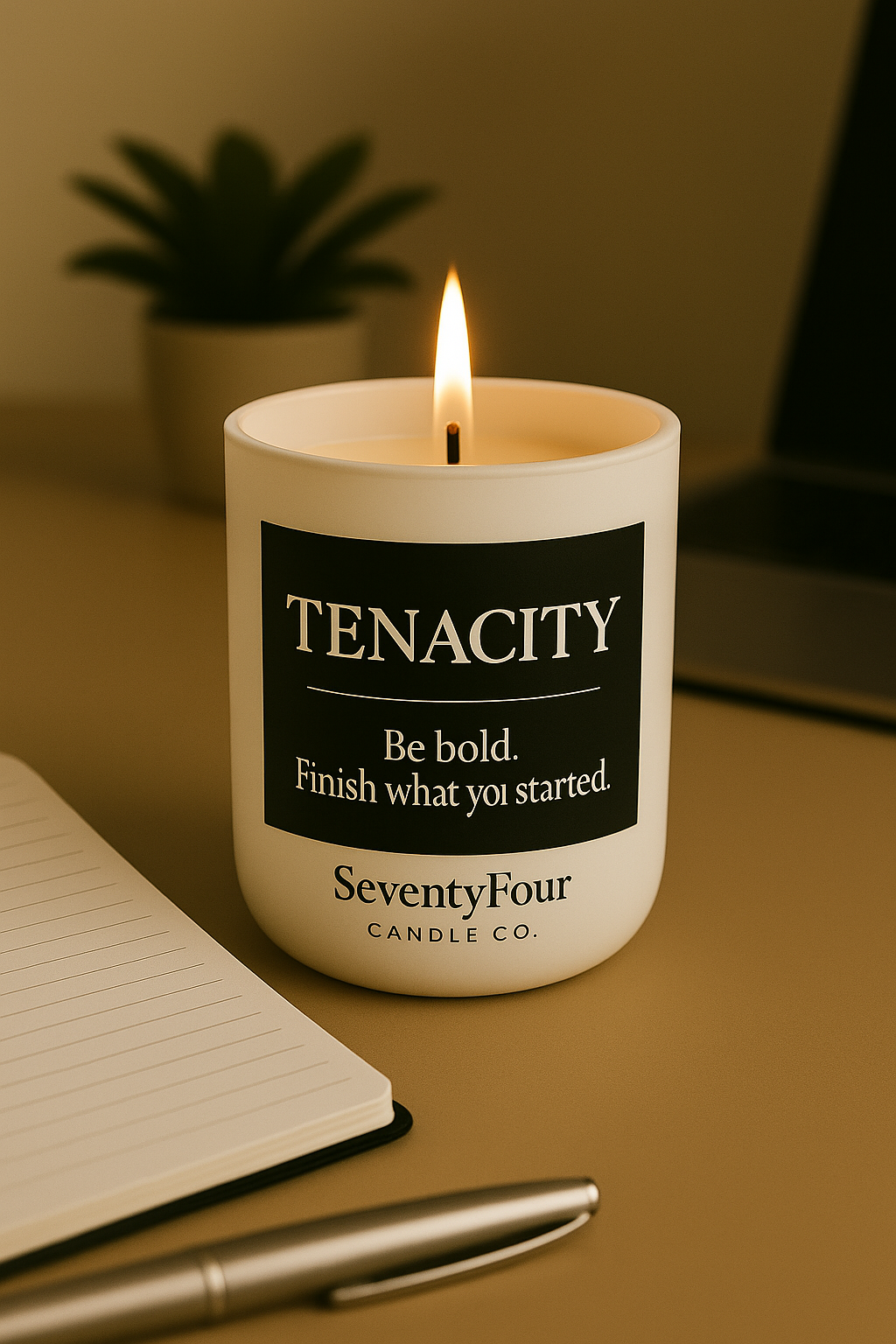 TENACITY – Luxury Affirmation Candle | SeventyFour Candle Co.